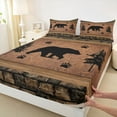 thumbnail image 3 of Feelyou Wildlife Bear Teen Twin Sheet Sets, Brown Rustic Cabin Bedding, 3 Pieces, 3 of 7