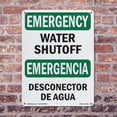 thumbnail image 5 of Water Shutoff Bilingual OSHA Emergency Rigid Plastic Sign 24 Inch x 18 Inch - 10 Pack, 5 of 8