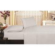 CarlyleHome 1800 Series Full Size Soft Touch Vine Embossed Sheet Set - White