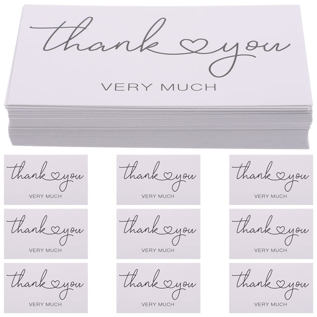 150 Pcs Cartes de Remerciement Multifonctions Élégantes en Papier Couché pour Livraison