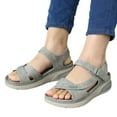 thumbnail image 1 of IUJSOY Womens Platform Sandals Comfort Open Toe Summer Dress Shoes Lightweight Slingback Flats, 1 of 8
