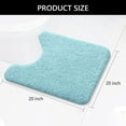 thumbnail image 6 of Tripumer U-Shaped Toilet Shaggy Bathroom Contour Rug 20 x 20 inch U Shape Toilet Mat Blue, 6 of 9