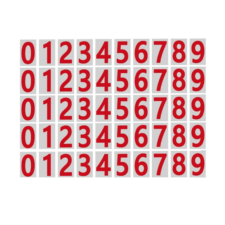Numbers 09 inch) Numbers Number Strong (2/3/4 Reflective Stickers Adhesive Self 5 for Outside Mailbox Sets for Houses Address Stickers Puffy Sticker
