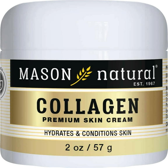 Mason Natural Collagen Premium Skin Cream - Anti Aging Face and Body Moisturizer, Intense Skin Hydration and Firmness, Pear Scent, Paraben Free, 2 OZ, 3 Pack