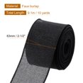 thumbnail image 2 of Burlap Wired Ribbon, 2-1/2 Inch x 10 Yards Black Fabric Ribbon Roll, Wire Edge Ribbon Decor, 2 of 5