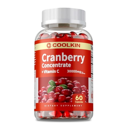 Cranberry Capsules -with Vitamin C - Kidney Support, Cleanse & Detox, Urinary Tract, Prostate Health - 60 Capsules