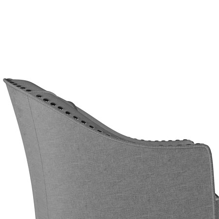 Simpli Home - Kildare 29 inch Wide Transitional Tub Chair in Linen Look Fabric - Slate Grey