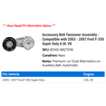 thumbnail image 2 of Accessory Belt Tensioner Assembly - Compatible with 2003 - 2007 Ford F-350 Super Duty 6.0L V8 2004 2005 2006, 2 of 2
