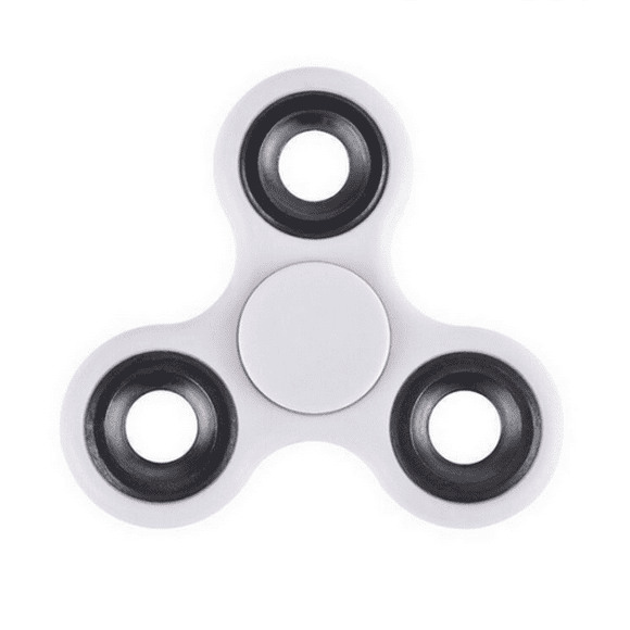 KuKu Fidget Hand Finger Spinner Toy - White (For Kids, Adult, Anxiety, Stress Relief , Desk)