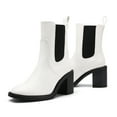thumbnail image 3 of DREAM PAIRS Women's Pointed Toe Chelsea Ankle Booties with Chunky Heel, 3 of 5