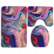 thumbnail image 1 of ABPHQTO Pintura abstracta brillante Juego de alfombras de baño de 3 piezas Alfombra de baño Alfombra de contorno y tapa de inodoro ABPHQTO  Cont-CHAPPLE-16333, 1 of 2