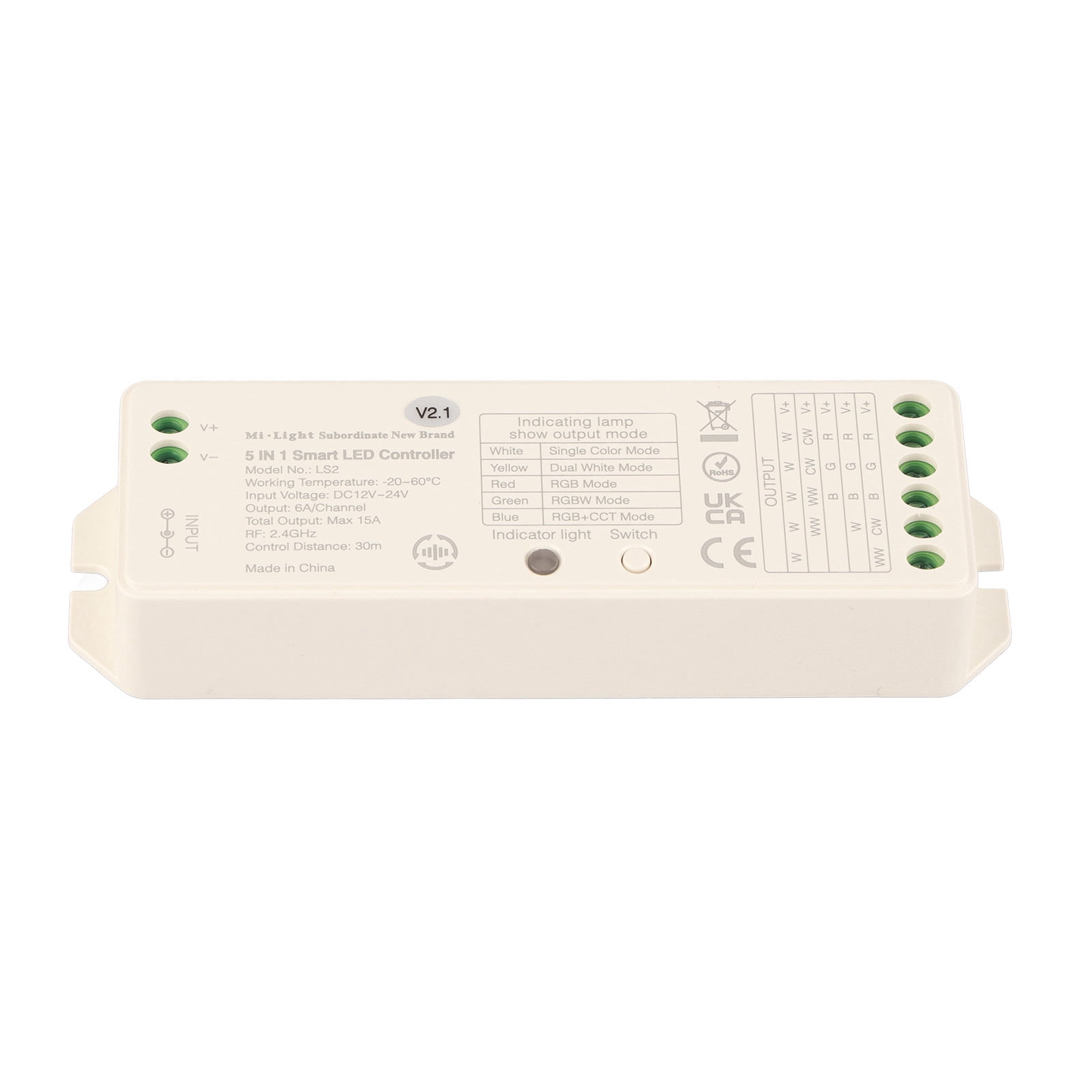 LED Controller,Milight 5 In 1 LED Strip Controller RGBLED Controller High-Intensity Output