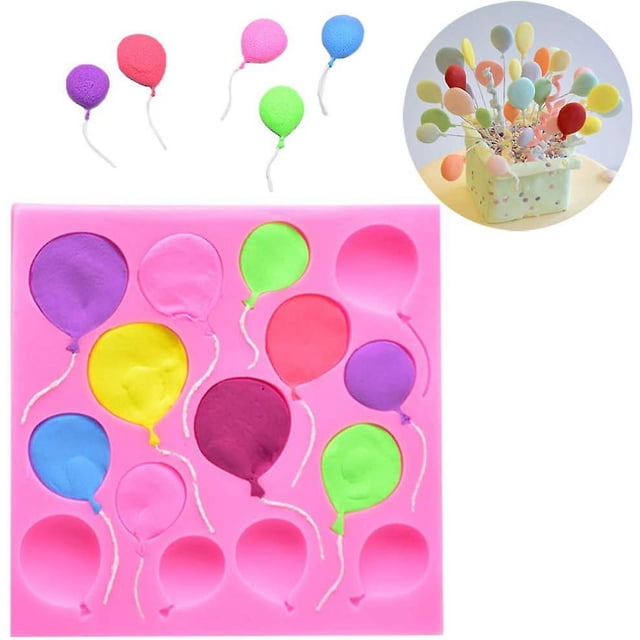 Moldes para pasteles con globos de aire, decoración de silicona para cupcakes, Chocolate, galletas, dulces, herramientas de horneado para fiesta, Baby Shower, cumpleaños
