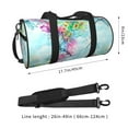 thumbnail image 2 of Rocae Dragonfly Floral Print Round Travel Duffel Bag and Fitness Bag, Women's Waterproof Weekend Tote, Men's Travel and Fitness Essentials, 2 of 8