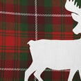 thumbnail image 2 of 16" x 16" Simply Daisy Tartan Reindeer Polyester Accent Pillow, Christmas Burgandy Qty 1, 2 of 3