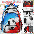 thumbnail image 2 of Herdesigns Soccer Print Large Backpack Set with Lunch Box Lightweight Water Resistant Travel Laptop Backpacks Casual Daypacks for Women Men, 2 of 8