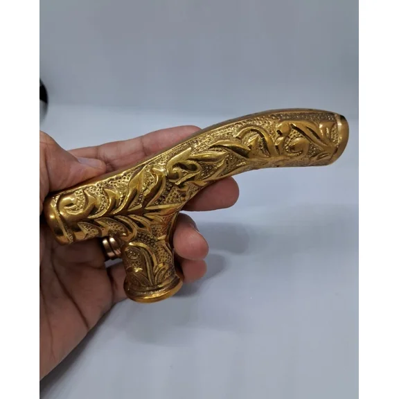 Victorian Style Solid Brass Cane Handle Antique Walking Stick Head Grip for Men & Women Vintage Topper Replacement Accessory