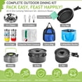 thumbnail image 2 of Ktaxon 27pcs Camping Cookware Mess Kit Outdoor Cooking Kit for 4 People Portable, 2 of 9