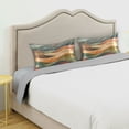 thumbnail image 3 of Yayeee Pillowcase King Size Set of 2 Satin Wrinkle Resistant Envelope Pillow Case, Abstract Wavy Landscape, 3 of 8