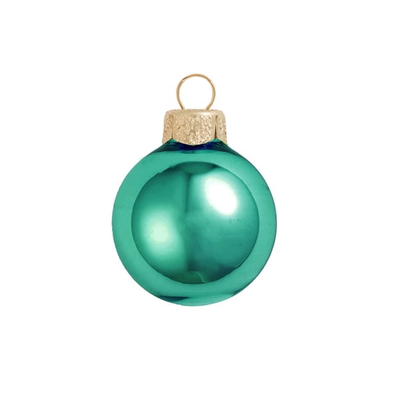 4ct Shiny Turquoise Blue Glass Ball Christmas Ornaments 4.75" (120mm)