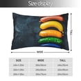 thumbnail image 2 of Kdxio Cotton Pillow Cases 20"x30" Pillowcases,Soft and Breathable Bedroom Pillow Cases-Rainbow Sausages On Dark Slate-No Pillow Core, 2 of 5