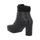 thumbnail image 3 of Botas Mujer Flexi Piel Vestir Suela Baja Ajustable Cordones Comodo Ligero negro 23.5 Flexi 118910, 3 of 4