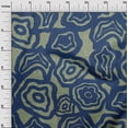 thumbnail image 3 of oneOone Polyester Spandex Medium Blue Fabric Abstract Floral Sewing Material Print Fabric By The Yard 56 Inch Wide, 3 of 4