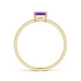 thumbnail image 2 of ANGARA Natural 0.25 Ct. Amethyst with Diamond Solitaire Ring in 14K Yellow Gold for Women (Ring Size: 10), 2 of 7