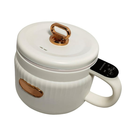 Olla arrocera pequeña, olla eléctrica de 1,6 L, olla para Fideos antiadherente de 110V para 1-3 personas, cocina de acampada, dormitorio de sopa Beige