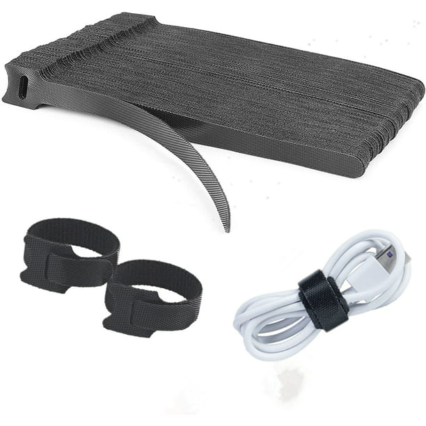 Hurtig terning lige Tutuviw Cable Ties-velcro Wire Ties 30Pc-cord Straps-velcro Cable Organizer  For Computer, Home, Office & Outdoor 6x0.5" (black) - Walmart.com
