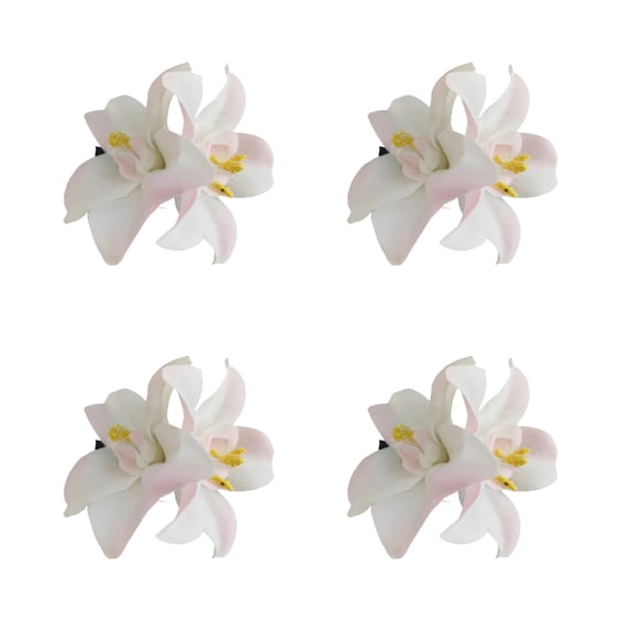4Pcs Elegant Hawaiian Hibiscus Hair Clip Floral Hair Accessory Festival Hair Decoration for Vacation Photo Outfits