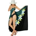 thumbnail image 4 of HAPPY BAY Women's Beachwear Summer Bikini Wraps Beach Wrap Sarong Cover up Skirt Bathing suit Swimsuit Swim Cover ups for Swimwear Coverups Women One Size Onyx, Floral, 4 of 6