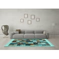 thumbnail image 3 of Ahgly Company Indoor Round Abstract Light Blue Contemporary Area Rugs, 8' Round, 3 of 4