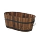thumbnail image 4 of Maceta de madera estilo barril, decorativa, multiusos, rústica, para plantas Pequeño, 4 of 9