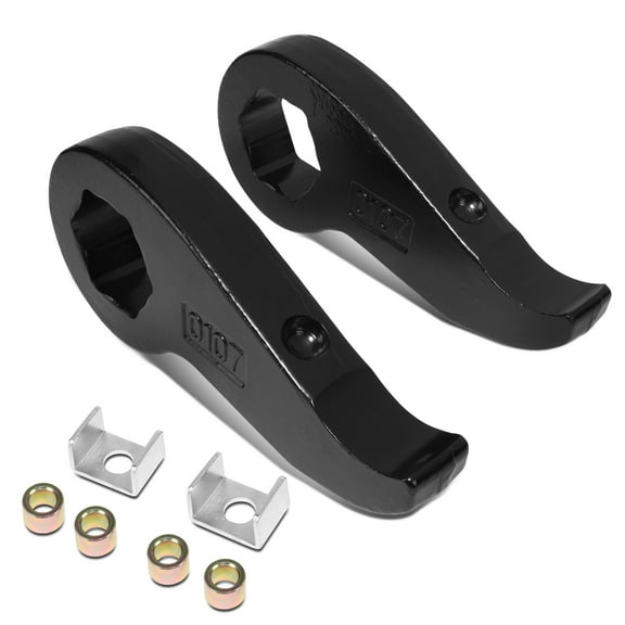 DNA Motoring FLLK-CH-TK-003 For 2011-2020 Silverado Sierra 2500HD 3500HD 2WD 4WD Carbon Steel Front Lifts 1-3" Reindexed Torsion Lift Keys