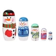 thumbnail image 2 of Handpainted Wooden Christmas Nesting Dolls Set, Multi Layer Nesting Home Decoration Perfect For Kids Toy, 2 of 8