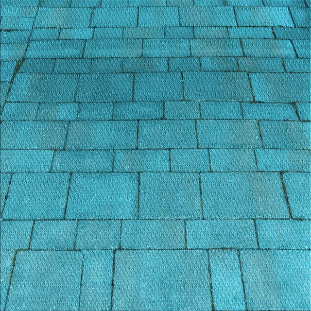 Ahgly Company Machine Washable Indoor Square Transitional Bright Turquoise Blue Area Rugs, 6' Square