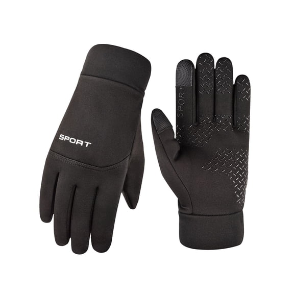 Zipper Touch Screen Thermal Gloves,Waterproof Windproof Ski Hand Warmers,Unisex Outdoor Cycling Cold Block Gloves,Thick Fleece Lined Anti Slip Hiking Fishing Sports Hand Covers,multicolor