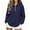 Navy, variant on Edvintorg Women's Sweatshirt Long Sleeve Sweat Shirts Turndown Collar Sweatshirts Pullover Top with Zipper Womens Clothing S-2XL Navy