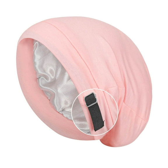 RongHuan Unisex Satin Lined Sleep Cap Fashion Adjustable Stay on All Night Hair Wrap Cover Hats