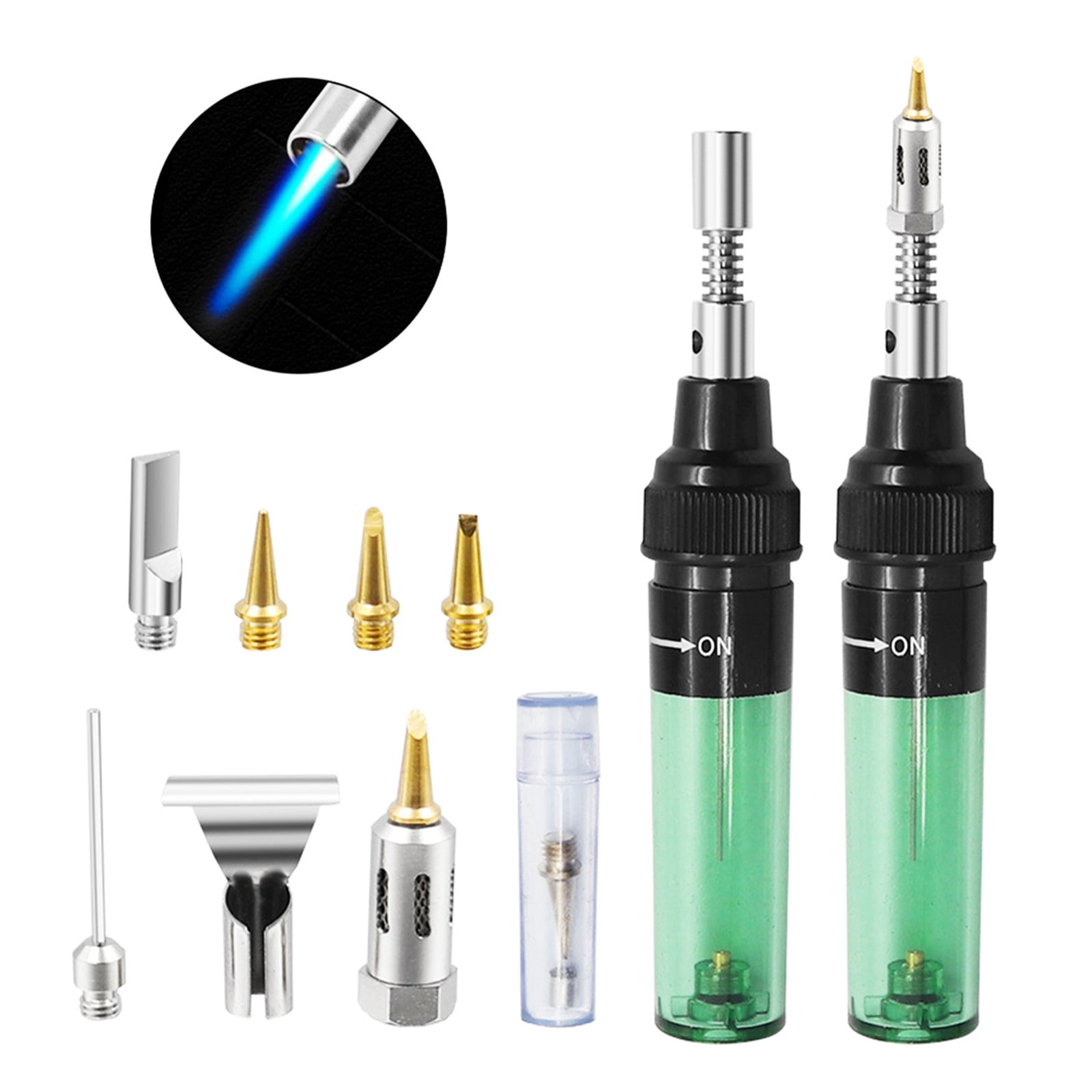 1300 Butane 4 IN 1 Portable Gas Soldering Iron Gas Blow Torch Gun Wireless Heating Tool Blow Pen Torch Welding Tools ,Precise Temperature Adjustment