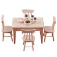 thumbnail image 1 of 1Set Dining Table Chair Model 1 12 Dollhouse Mini Wooden Furniture Toy Set, 1 of 6
