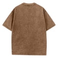thumbnail image 4 of Oversized Tshirts for Men Vintage Acid Wash Shirt Summer Short Sleeve Basic Tees Baggy Comfort Colors T-Shirts （Khaki,M）, 4 of 5
