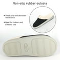thumbnail image 4 of Women Slippers, House Cozy Slippers for Womens, Soft Wool-Like Plush Slippers for Indoor & Outdoor with Memory Foam Non-Slip Sole, Black, Size 11-12, 4 of 5
