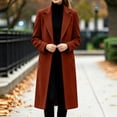 thumbnail image 3 of cocolona Womens Long Coat for Women Fall Winter Long Sleeve Lapel Trench Coat Oversized Elegant Trendy Jacket, 3 of 7