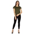 thumbnail image 2 of Inkmeso Solid Short Sleeve Basic T-Shirt For Womens Patch Pocket Casual Summer Basic Top, 2 of 7