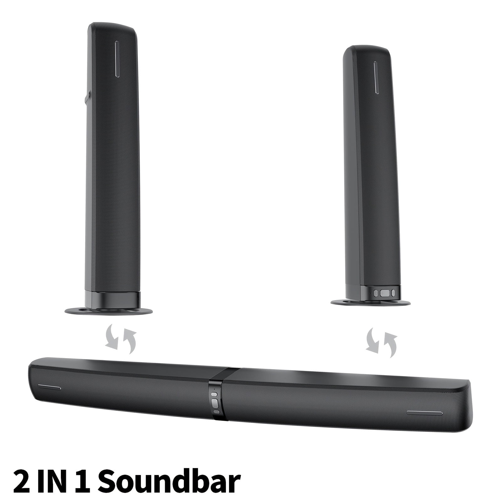 Knox Gear 60-Watt Compact Wireless 2.0ch Soundbar with Bluetooth