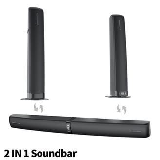 Knox Gear 60-Watt Compact Wireless 2.0ch Soundbar with Bluetooth