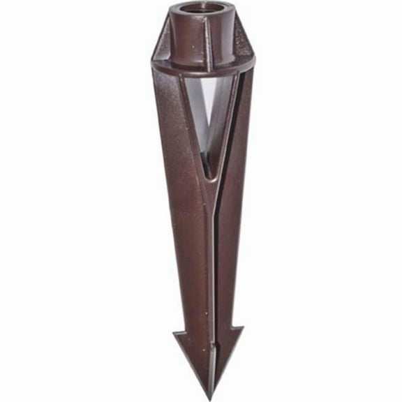 Plastic Female Heavy Duty Ground Spike, Black - 8.75 x 1.98 x 1.98 in.