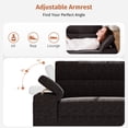 thumbnail image 4 of 88" Oversized Loveseat Sofa 3 Seat Modern Chenille Couch Adjustable Armrest for Living Room Small Spaces Gray, 4 of 10